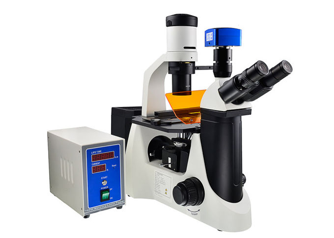 Люминесцентный микроскоп контраста участка перевернутый УОП с фильтром б г